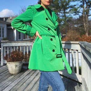 CALVIN KLEIN Green Trench Coat
